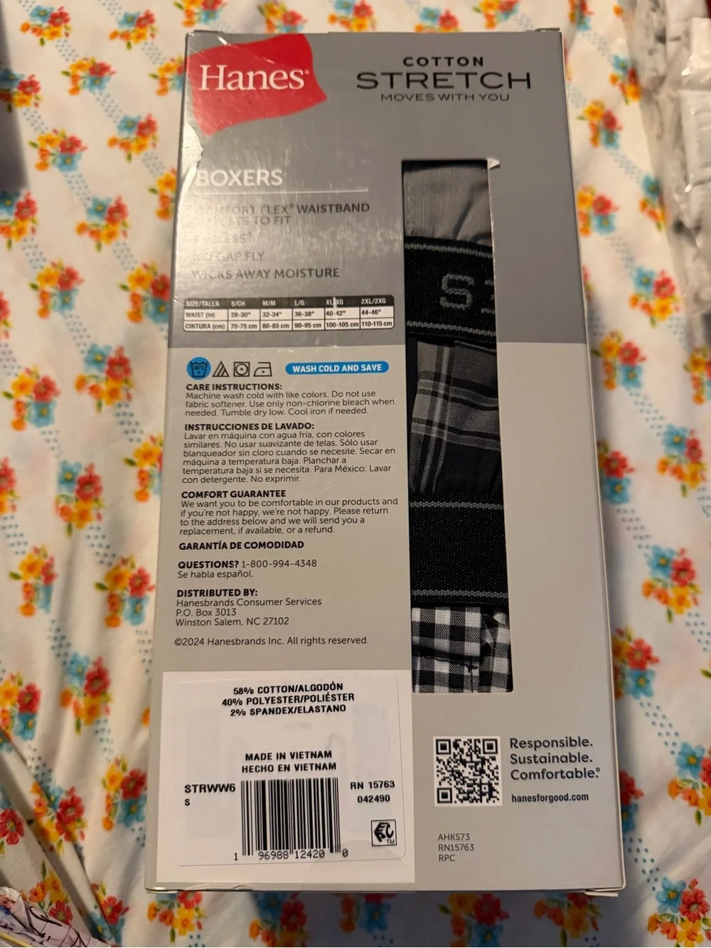 💜Hanes Men's Underwear Boxers 6-Pack, Cotton Stretch, Size: Small (28-30)